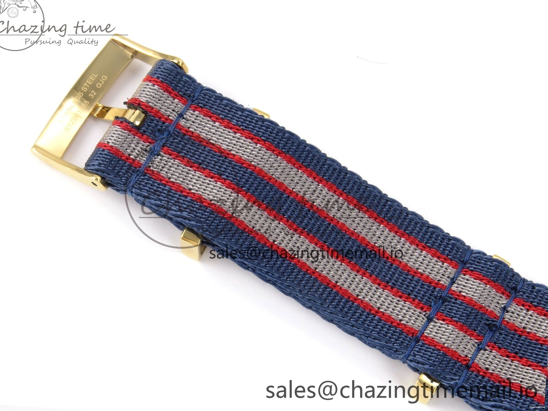 0408 Seamaster 300m Diver YG OMF 1:1 Best Edition Blue Orange Ceramic White Dial on Blue Nato Strap A Colorful 7704